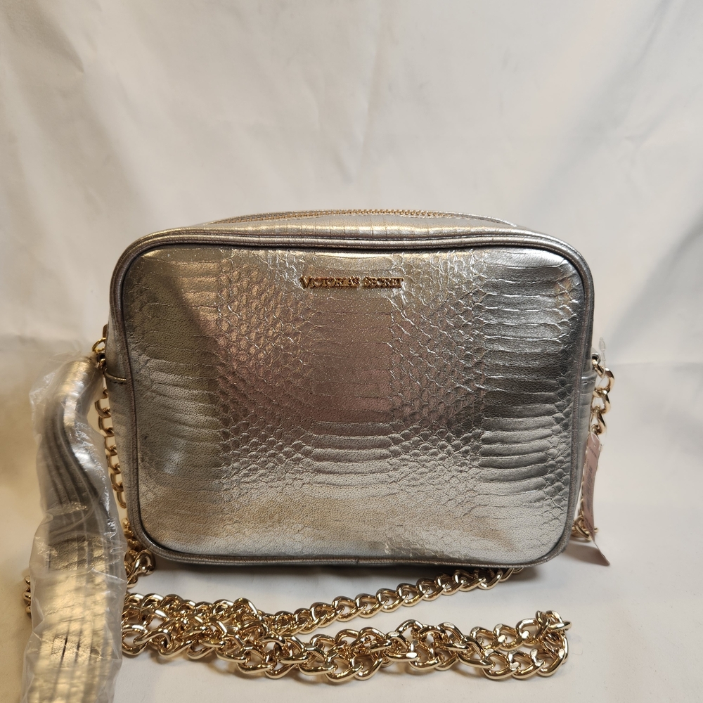 Victoria's Secret Metallic Silver Crossbody Bag